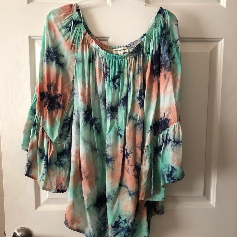 Tie Dye off the shoulder top